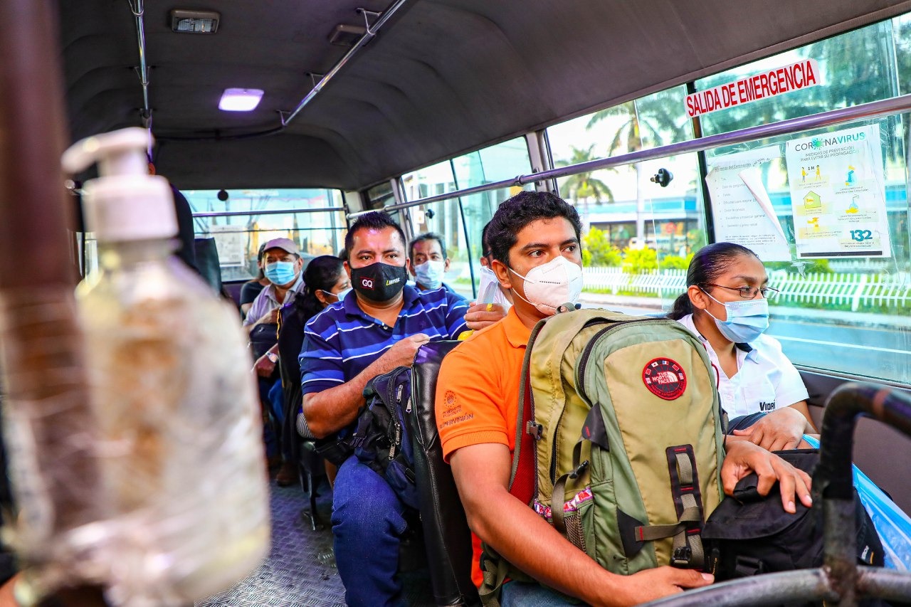 Verifican cumplimiento de las medidas sanitarias en el transporte público