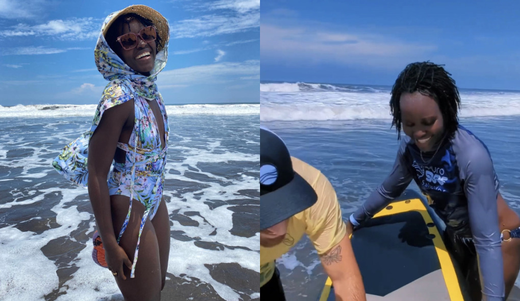 Lupita Nyong’o shares her exciting adventure surfing the waves of El Salvador