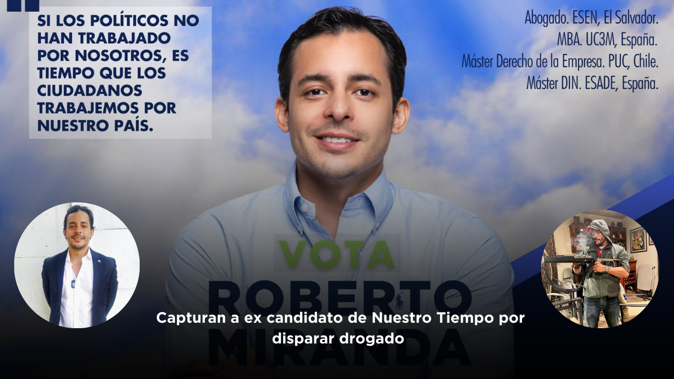 Capturan a ex candidato de Nuestro Tiempo por disparar drogado |