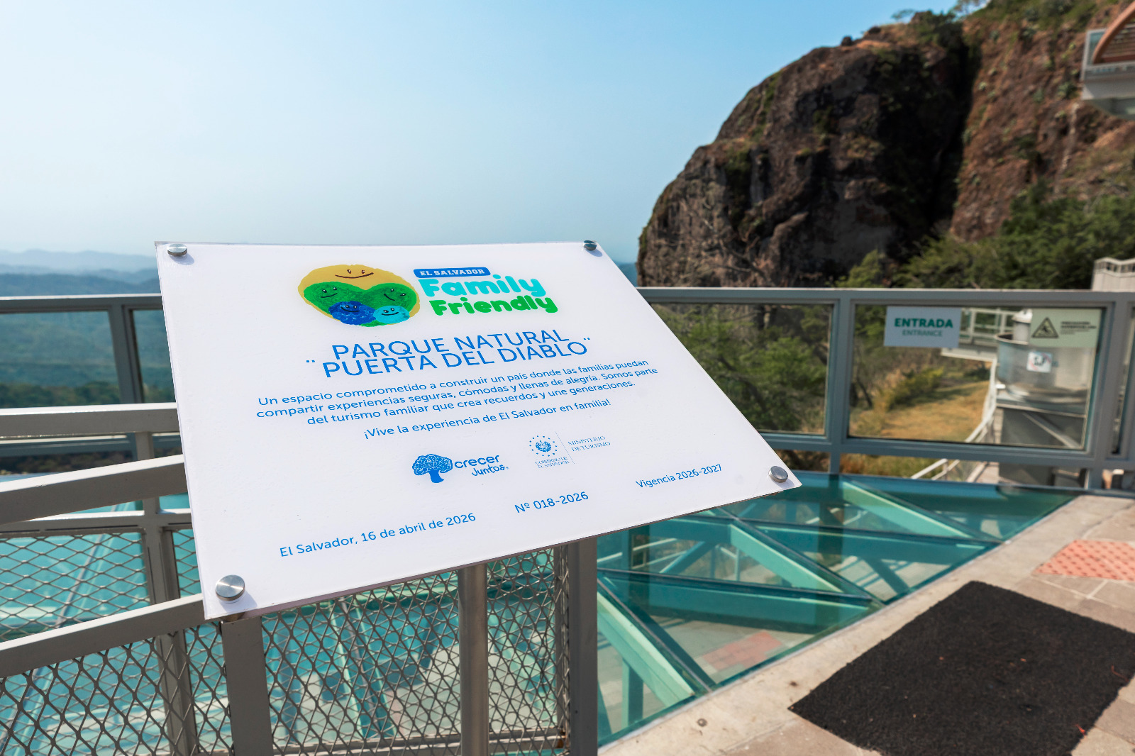 Parque Natural Puerta del Diablo recibe sello Family Friendly por sus condiciones para visitantes
